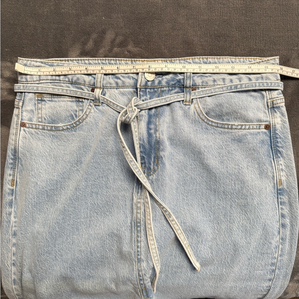 Habitual Light Blue Denim maxi skirt with front slit - Picture 7 of 8